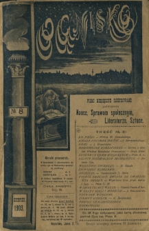 Ognisko : pismo miesięczne ilustrowane poświęcone nauce, sprawom społecznym, literaturze, sztuce. Nr 8 (sierpień 1903)