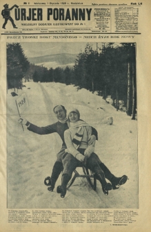 Kurjer Poranny : niedzielny dodatek ilustrowany do R.52, No 1 (1 stycznia 1928)