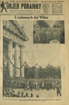 Kurjer Poranny : niedzielny dodatek ilustrowany do R.52, No 230 (19 sierpnia 1928)