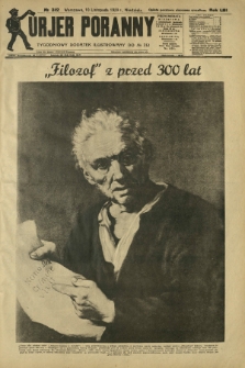 Kurjer Poranny : tygodniowy dodatek ilustrowany do R. 53, No 312 (10 listopada 1929)