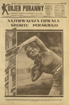 Kurjer Poranny : tygodniowy dodatek ilustrowany do R. 54, No 269 (28 września 1930)