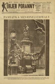Kurjer Poranny : tygodniowy dodatek ilustrowany do R. 55, No 32 (1 lutego 1931)