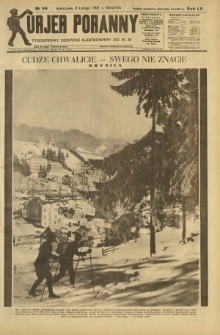 Kurjer Poranny : tygodniowy dodatek ilustrowany do R. 55, No 39 (8 lutego 1931)