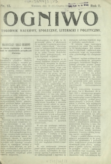 Ogniwo : tygodnik naukowy, społeczny, literacki i polityczny. R. 2, Nr 53 (18/31 grudnia 1904)