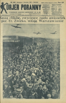 Kurjer Poranny : tygodniowy dodatek ilustrowany do R. 56, No 246 (4 września 1932)