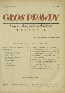 Głos Prawdy : organ radykalizmu polskiego. R. 4, Nr 163 (16 października 1926)