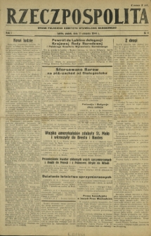 Rzeczpospolita : organ Polskiego Komitetu Wyzwolenia Narodowego. R. 1, nr 9 (11 sierpnia 1944)