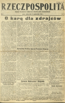 Rzeczpospolita : organ Polskiego Komitetu Wyzwolenia Narodowego. R. 1, nr 79 (21 października 1944)