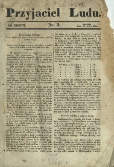 Przyjaciel Ludu : czyli tygodnik potrzebnych i pożytecznych wiadomości. R. 11, No 2 (13 lipca 1844)