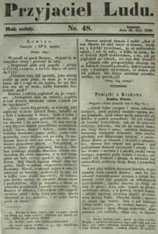 Przyjaciel Ludu : czyli tygodnik potrzebnych i pożytecznych wiadomości. R. 6, No 48 (30 maja 1840)