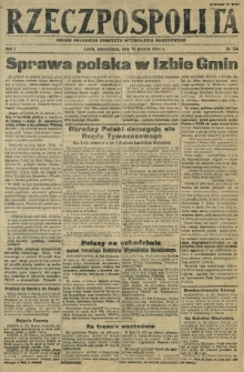 Rzeczpospolita : organ Polskiego Komitetu Wyzwolenia Narodowego. R. 1, nr 134 (18 grudnia 1944)