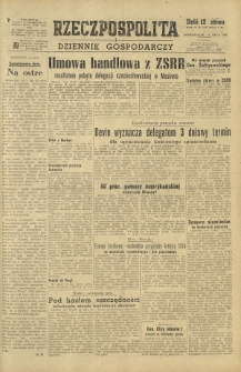 Rzeczpospolita i Dziennik Gospodarczy. R. 4, nr 190 (14 lipca 1947)