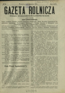 Gazeta Rolnicza : pismo tygodniowe ilustrowane. R. 66, nr 18 (30 kwietnia 1926)