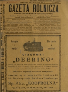 Gazeta Rolnicza : pismo tygodniowe ilustrowane. R. 67, nr 5 (4 lutego 1927)