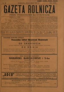 Gazeta Rolnicza : pismo tygodniowe ilustrowane. R. 75, nr 18 (3 maja 1935)