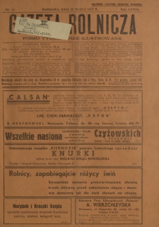 Gazeta Rolnicza : pismo tygodniowe ilustrowane. R. 77, nr 13 (26 marca 1937)