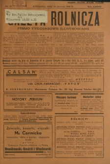 Gazeta Rolnicza : pismo tygodniowe ilustrowane. R. 78, nr 23 (10 czerwca 1938)