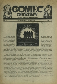 Goniec Obozowy : pismo żołnierzy internowanych R. 5, Nr 1 (1 stycznia 1944)