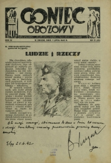 Goniec Obozowy : pismo żołnierzy internowanych R. 3, nr 13 (1 lipca 1942)