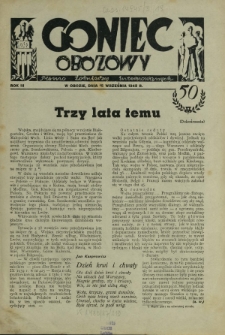 Goniec Obozowy : pismo żołnierzy internowanych R. 3, Nr [18] (15 września 1942)