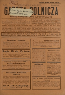 Gazeta Rolnicza : pismo tygodniowe ilustrowane. R. 78, nr 50 (16 grudnia 1938)