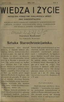 Wiedza i Życie : miesięcznik poświęcony popularyzacji wiedzy oraz samokształceniu R. 2, Nr 5 (15) maj 1927