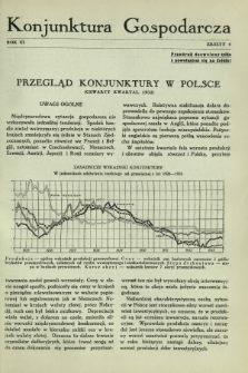 Konjunktura Gospodarcza : wydawnictwo kwartalne Instytutu Badania Konjunktur Gospodarczych i Cen. R. 6 (1933), nr 4