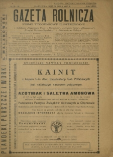 Gazeta Rolnicza : pismo tygodniowe ilustrowane. R. 67, nr 29-30 (29 lipca 1927)