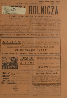 Gazeta Rolnicza : pismo tygodniowe ilustrowane. R. 77, nr 16-17 (16 kwietnia 1937)