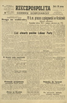 Rzeczpospolita i Dziennik Gospodarczy. R. 4, nr 218 (11 sierpnia 1947)