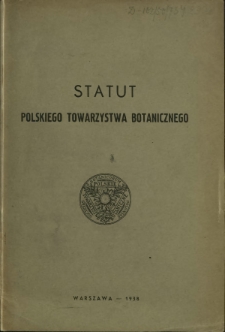 Statut Polskiego Towarzystwa Botanicznego