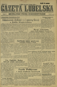 Gazeta Lubelska : niezależne pismo demokratyczne. R. 2, nr 38=347 (7 lutego 1946)