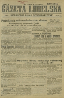 Gazeta Lubelska : niezależne pismo demokratyczne. R. 2, nr 69=378 (10 marzec 1946)