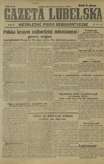 Gazeta Lubelska : niezależne pismo demokratyczne. R. 2, nr 73=382 (14 marzec 1946)