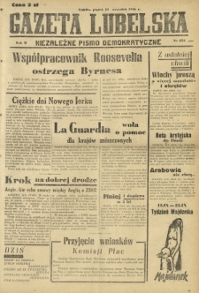 Gazeta Lubelska : niezależne pismo demokratyczne. R. 2, nr 252=561 (13 wrzesień 1946)