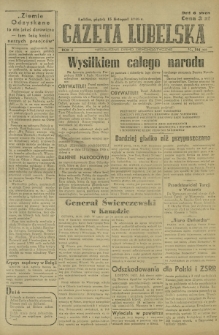 Gazeta Lubelska : niezależne pismo demokratyczne. R. 2, nr 316=615 (15 listopad 1946)