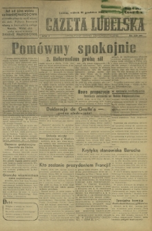 Gazeta Lubelska : niezależne pismo demokratyczne. R. 2, nr 359=668 (31 grudzień 1946)