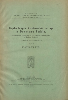 Cephalaspis kozłowskii n. sp. z Downtonu Podola