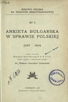 Ankieta bułgarska w sprawie polskiej (1915-1916)