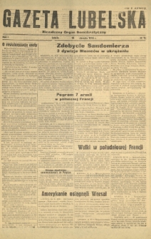 Gazeta Lubelska : niezależny organ demokratyczny. R. 1, nr 15 (19 sierpnia 1944)