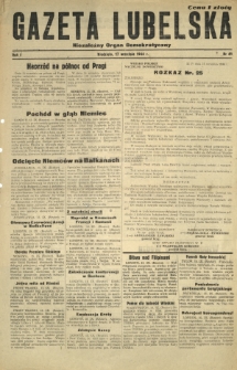 Gazeta Lubelska : niezależny organ demokratyczny. R. 1, nr 41 (17 września 1944)