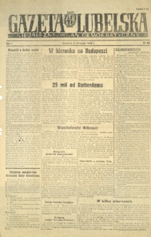 Gazeta Lubelska : niezależny organ demokratyczny. R. 1, nr 83 (2 listopada 1944)