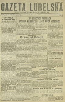Gazeta Lubelska : niezależne pismo demokratyczne. 1945, nr 15 (27 lutego)
