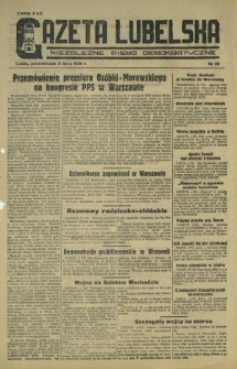 Gazeta Lubelska : niezależne pismo demokratyczne. 1945, nr 131 (2 lipca)