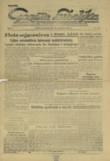 Gazeta Lubelska : niezależne pismo demokratyczne. R. 1, nr 185 (27 sierpnia 1945)