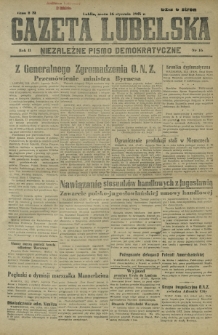 Gazeta Lubelska : niezależne pismo demokratyczne. R. 2, nr 16 (16 stycznia 1946)