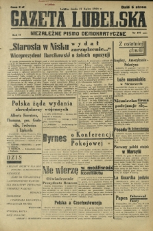 Gazeta Lubelska : niezależne pismo demokratyczne. R. 2, nr 195=504 (17 lipiec 1946)