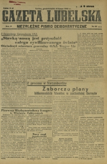Gazeta Lubelska : niezależne pismo demokratyczne. R. 2, nr 35=344 (4 lutego 1946)