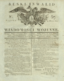 Ruski Inwalid czyli wiadomości wojenne. 1817, nr 57 (9 marca)