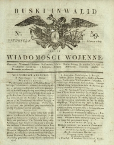 Ruski Inwalid czyli wiadomości wojenne. 1817, nr 59 (11 marca)